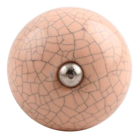 Baby Pink Crackle Ceramic Wine Stopper